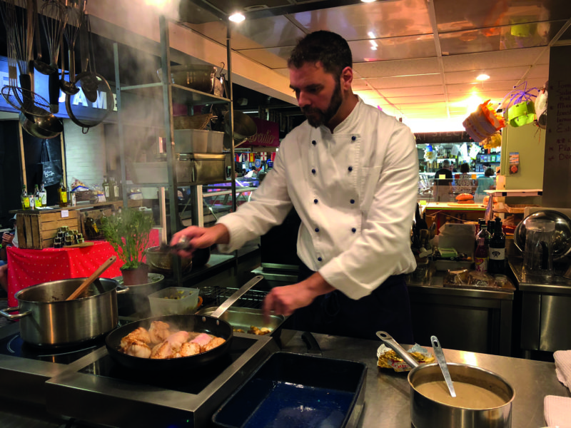 Learn how to cook like a native with chef Jon Chiri at his stand, Cuisine Centr'Halles in Avignon's Les Halles.
