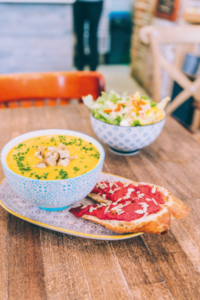 delicious and colourful vegan and vegetarian soups