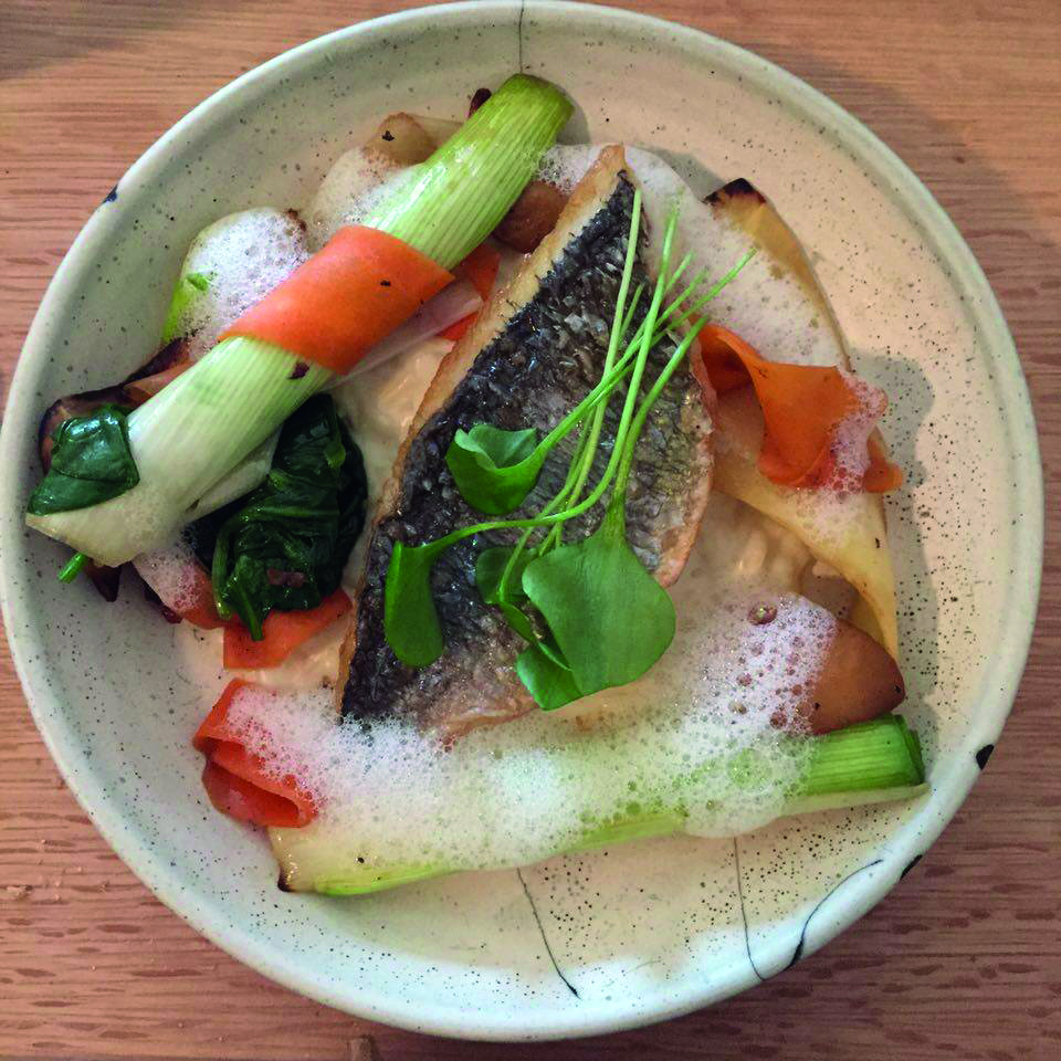 an entree dish at symbiose