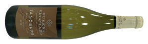A bottle of hubert brochard 2016 a sancerre wine that taste clean and subtle