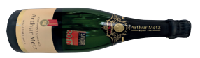 A bottle of arthur metz crémant d’alsace a crémant ideal with kir its subtle with a lingering finish