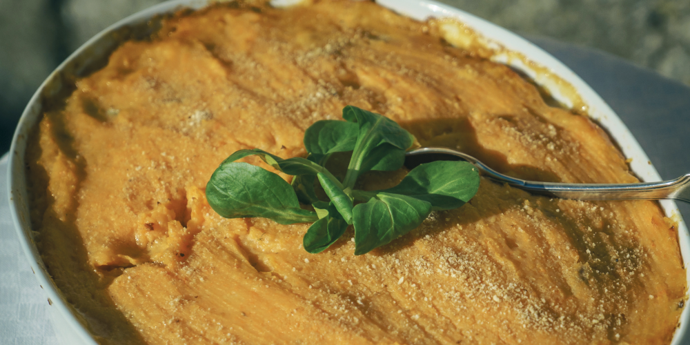 Cottage pie with sweet potatoes