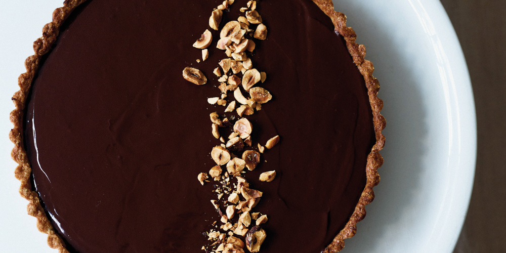 Chocolate hazelnut tart