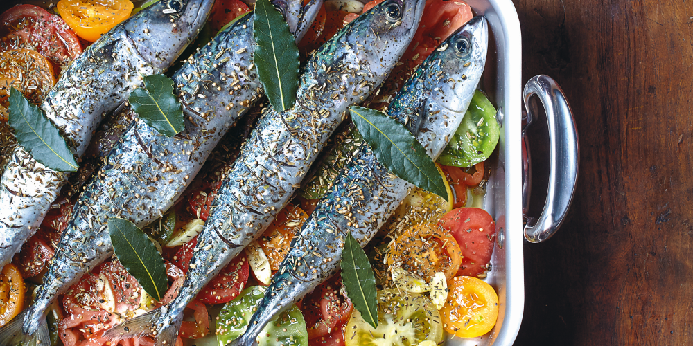 Mackerel with tomatoes