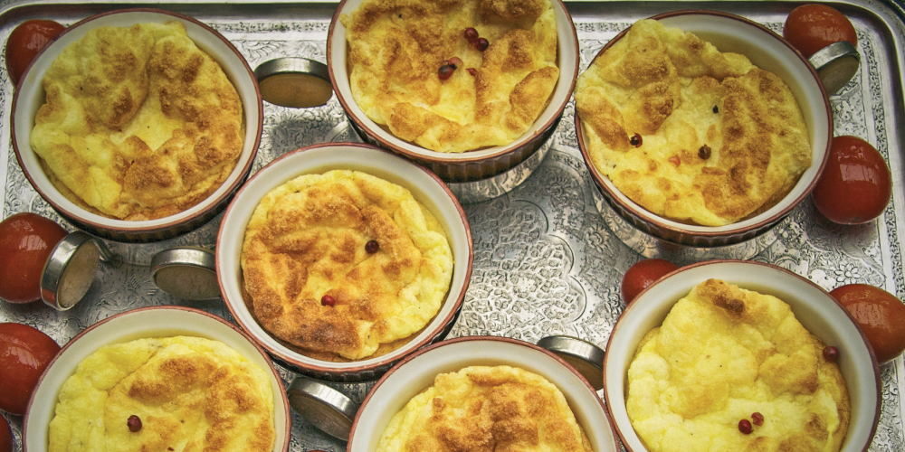 Soufflé of goat’s cheese