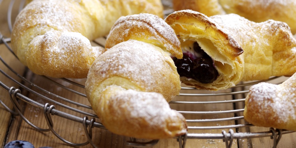 BerryWorld blueberry and creamy lemon croissants