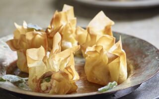 Comté and prosciutto filo parcels