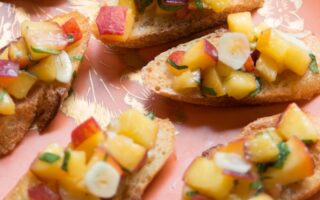 Stone fruit bruschetta