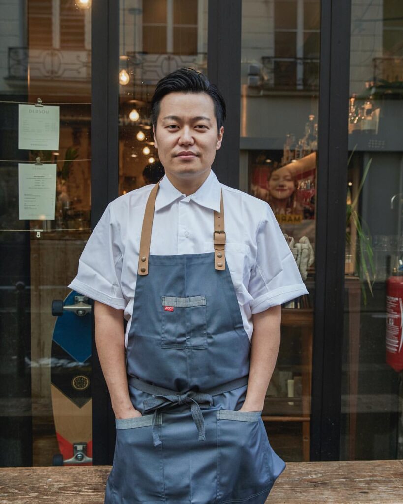 chef Taku Sekine from the cheval d'or restaurant