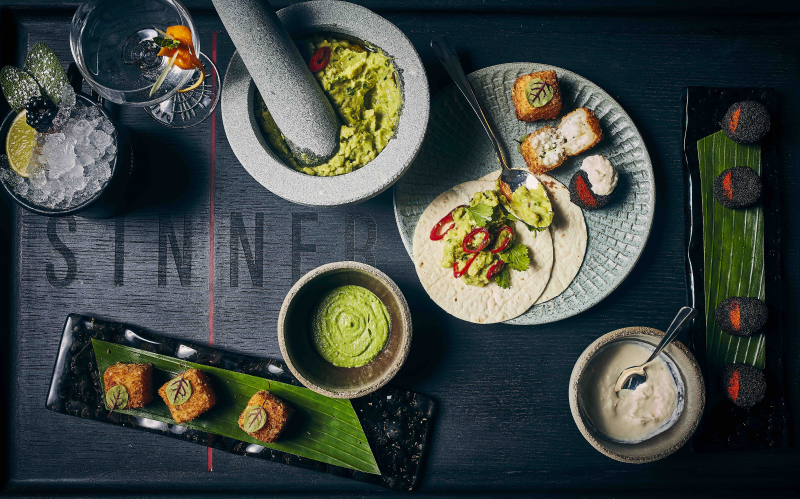 flat lay of wraps from Sinner and Brach