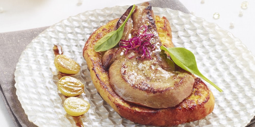 Brioche perdue with foie gras