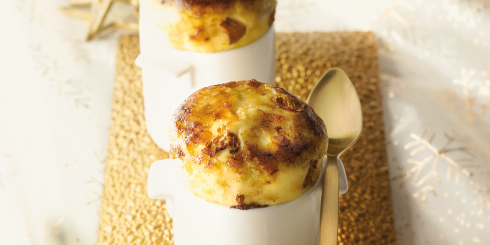 Girolles and Beaufort soufflé