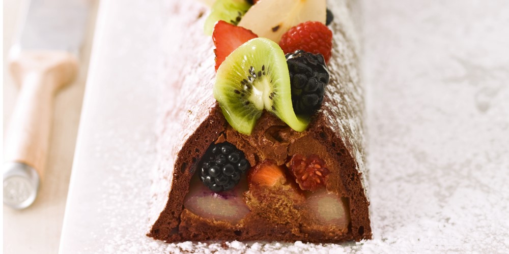 Le Cordon Bleu’s Fresh Fruit Christmas Log
