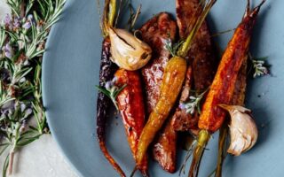 Duck and carrots with Martine rosemary honey