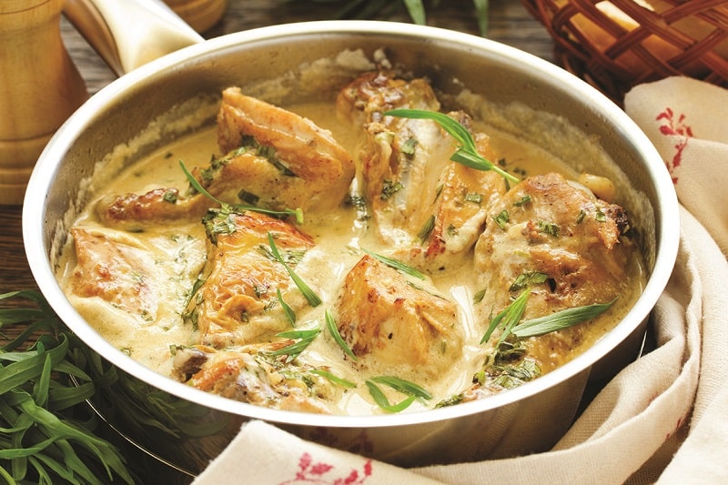 french chicken dish in wine