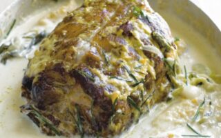French roast pork with Dijon mustard