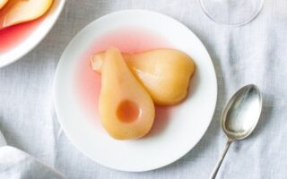 Mirabeau Rosé poached pears