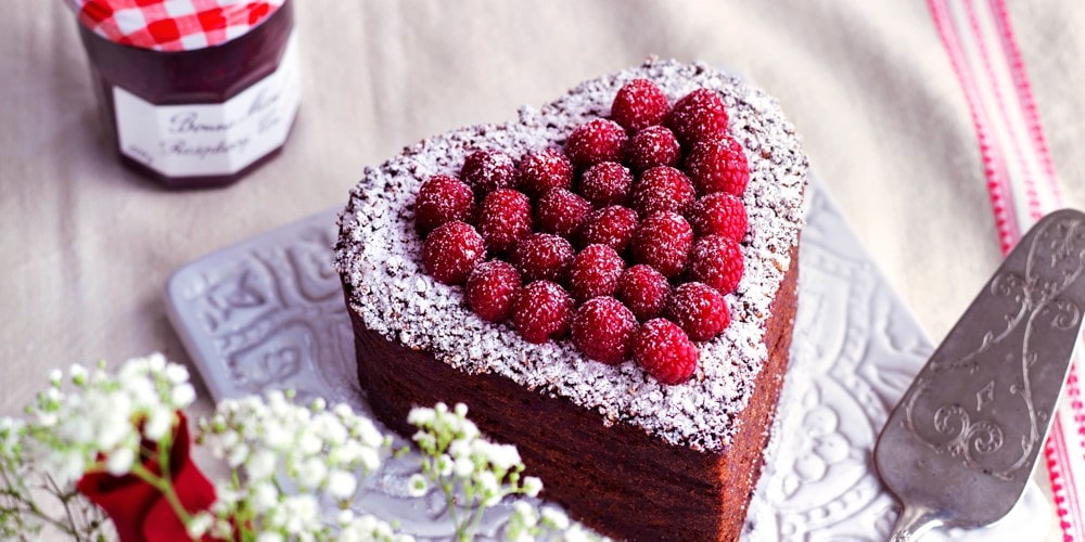 Le gâteau coeur au chocolat