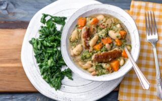 Pork belly and sausage cassoulet
