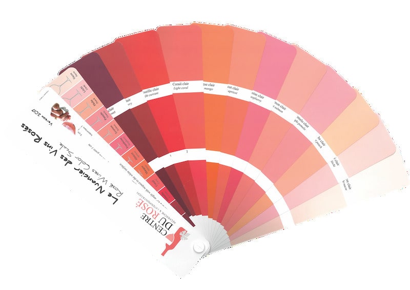 Colour selection of all the possible rose colours