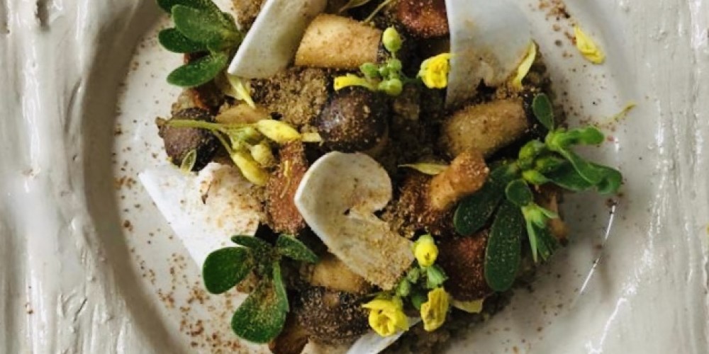 Normandy quinoa with mushrooms and vegetable broth