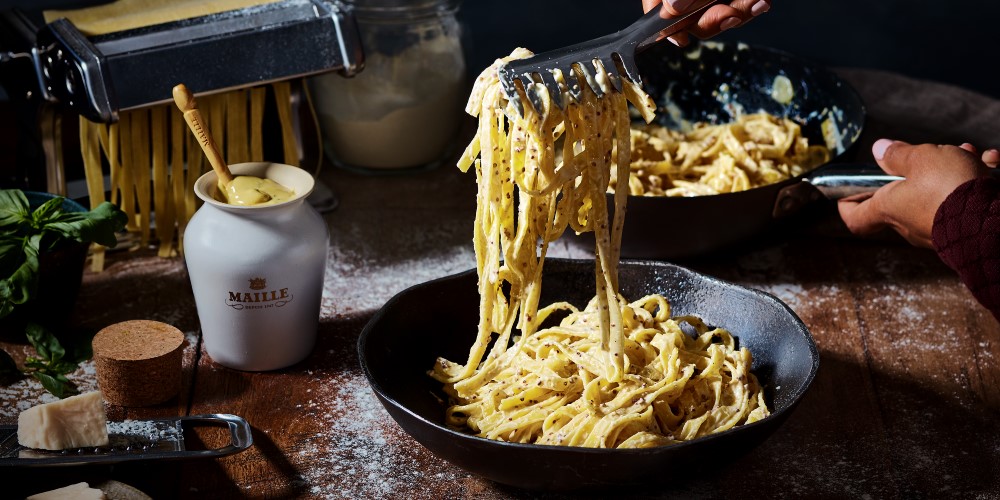 Parmesan mustard pasta