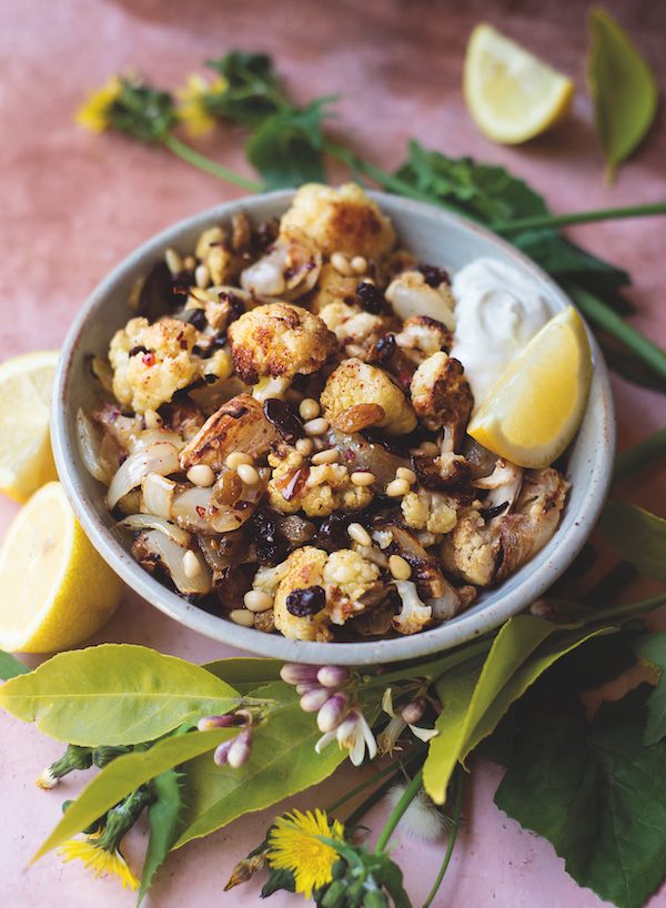 Roasted cauliflower salad