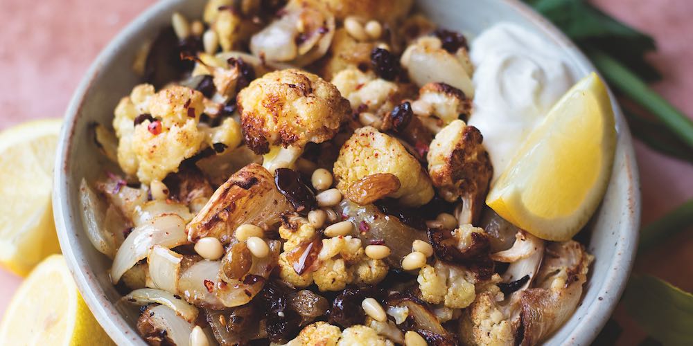 Roasted cauliflower salad