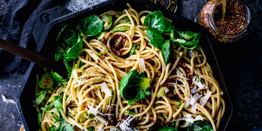 Brussel sprout pasta