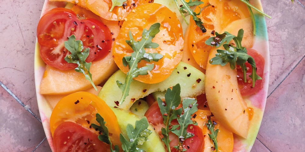 Spicy melon salad