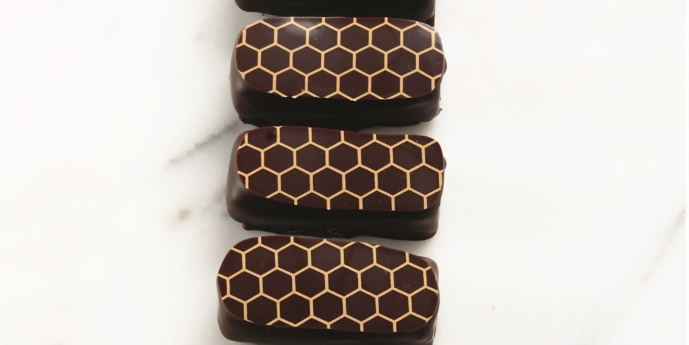 Honey-orange hand-dipped bonbons
