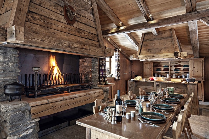 Interior restaurant design at alpine dining