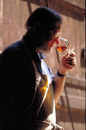 A gentleman tasting the Armagnac