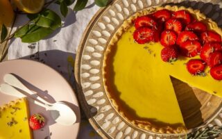 Strawberry and lemon tart