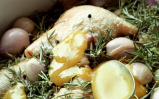 Duck confit with shallots