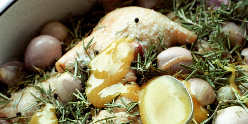 Duck confit with shallots