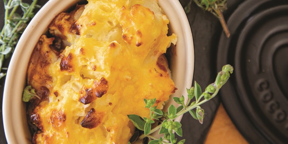 Venison Parmentier with parsnip purée