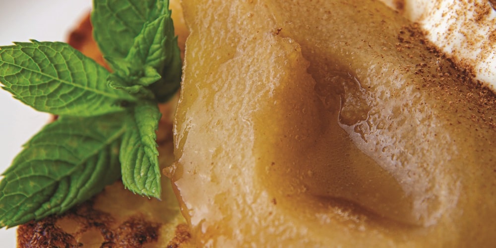 Pain perdu with caramelised pear