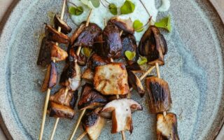 Grilled porcini mushrooms