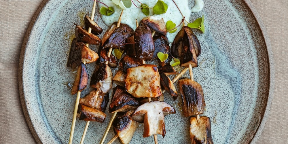 Grilled porcini mushrooms