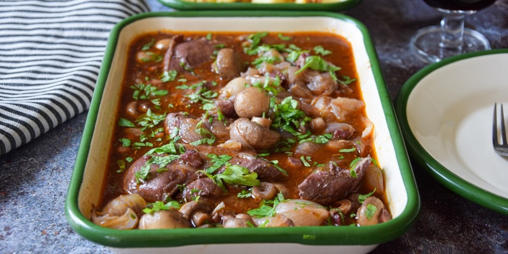Pheasant coq au vin