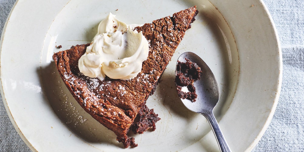 Baked chocolate mousse