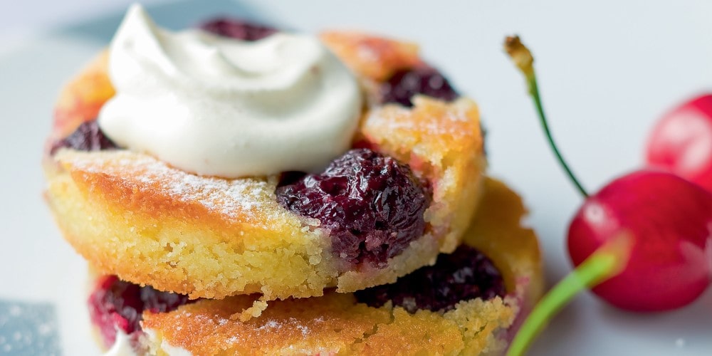 Cinnamon and cherry clafoutis
