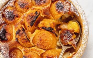 Yellow plum clafoutis