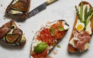 Camembert & quail’s egg tartine