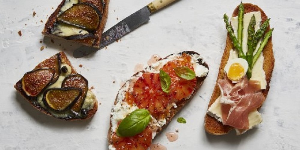 Camembert & quail’s egg tartine