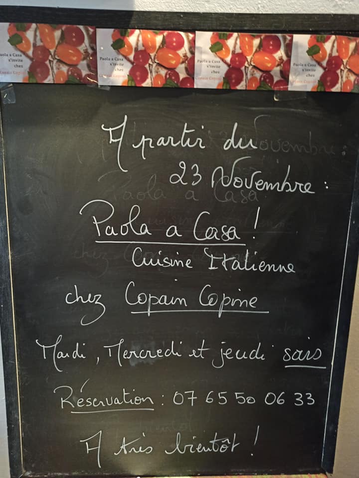 Restaurant menu