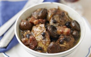 Pheasant, bacon and berry casserole