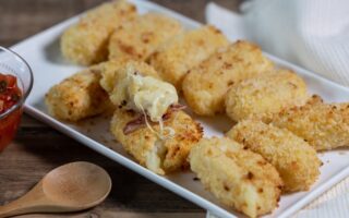 Retro potato croquettes