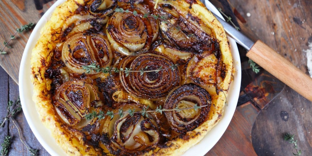 Onion tarte tatin